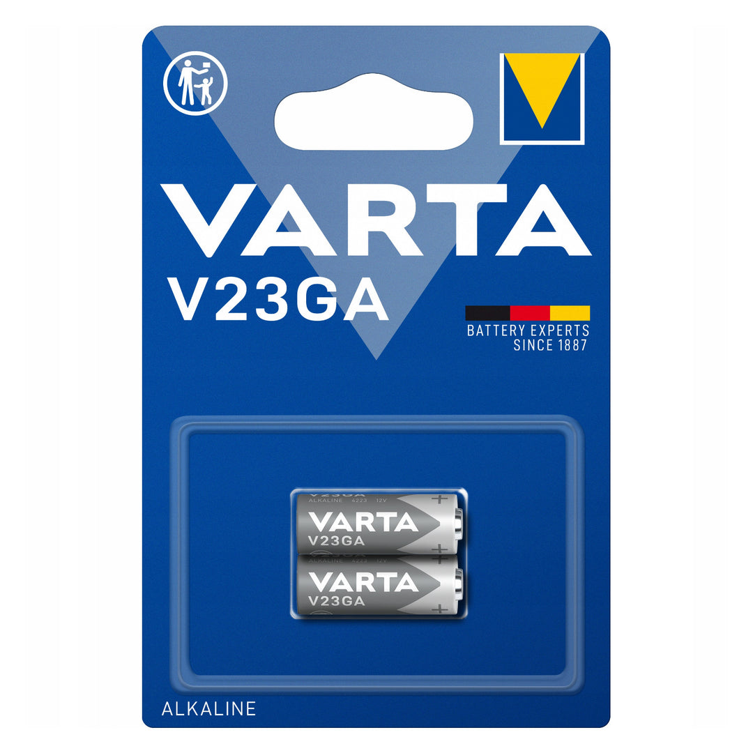 Алкална батерия 12 V Barta V23GA 23A за дистанционни управления и аларми – 2 броя