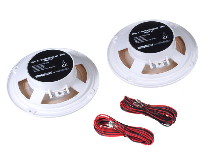 Високоговорители Velleman, монтирани на тавана, 5", 80 W, 8 Ohm, водоустойчиви, 2 броя, VDSWPS5N