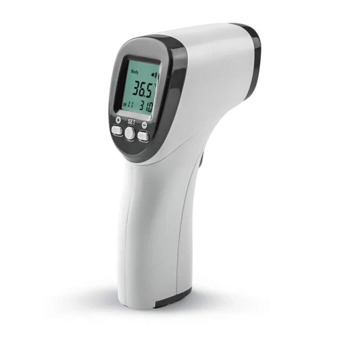 Безконтактен термометър Tech-Med, LCD дисплей, памет за 32 резултата, TM-F03BB