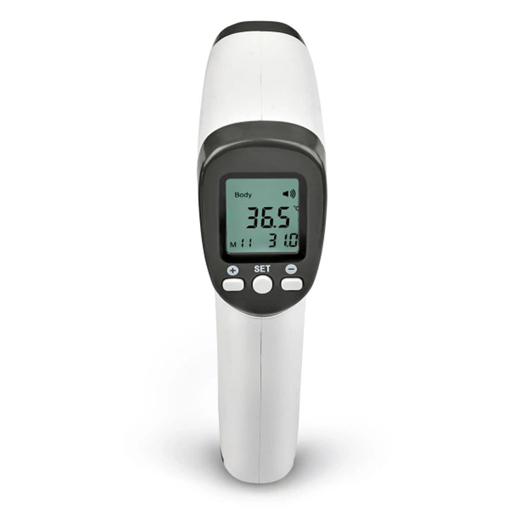 Безконтактен термометър Tech-Med, LCD дисплей, памет за 32 резултата, TM-F03BB