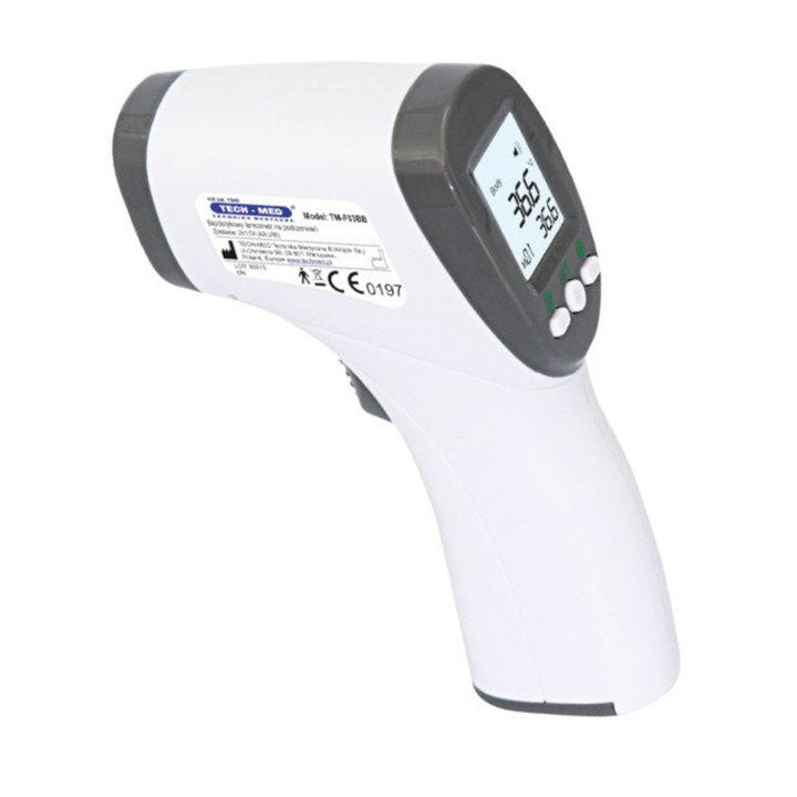 Безконтактен термометър Tech-Med, LCD дисплей, памет за 32 резултата, TM-F03BB