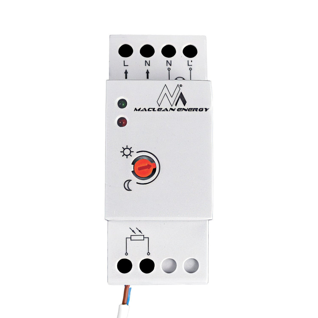Maclean сензор за залез, за DIN шина, с външен датчик, 220-240V/AC, 50Hz, 20A, MCE83