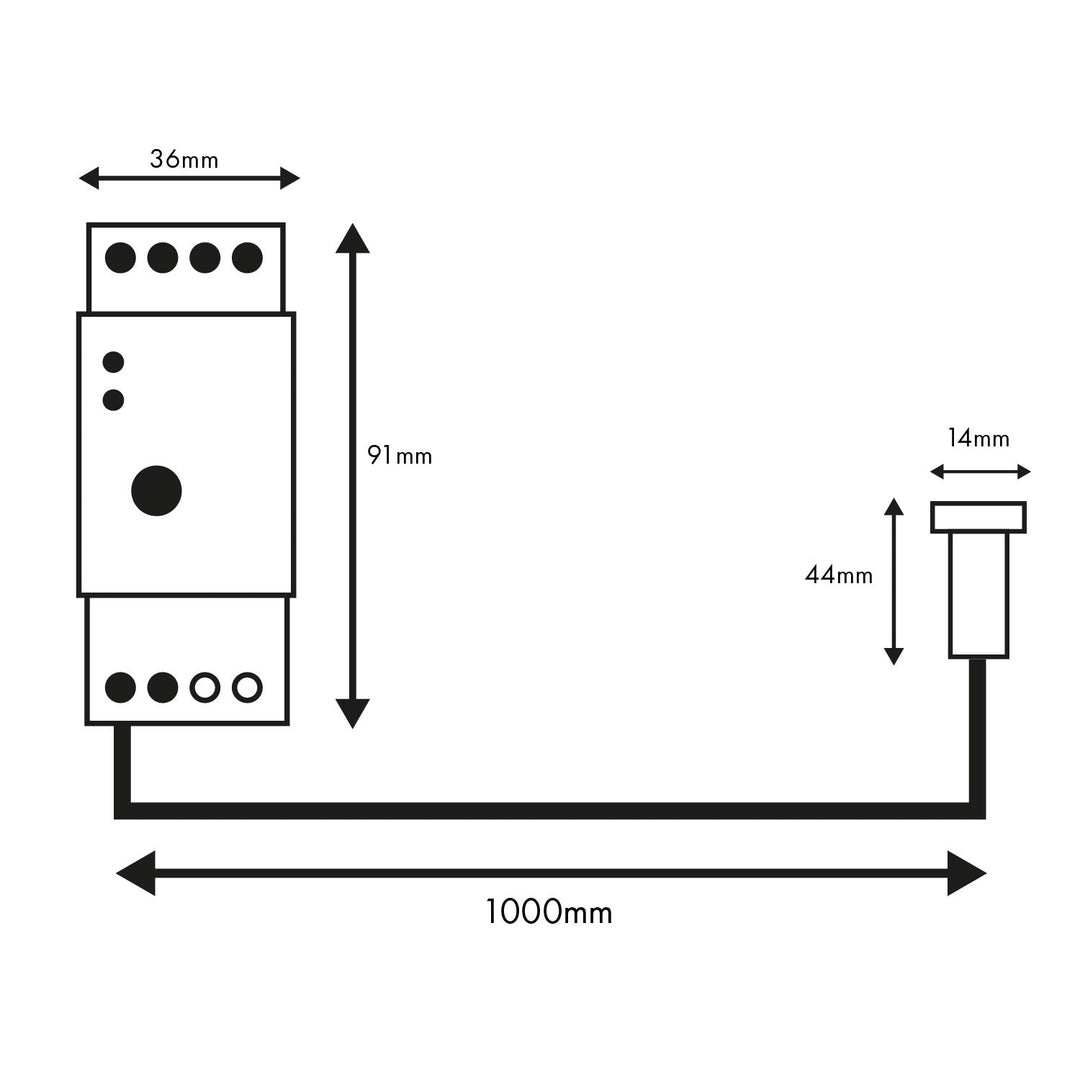 Maclean сензор за залез, за DIN шина, с външен датчик, 220-240V/AC, 50Hz, 20A, MCE83