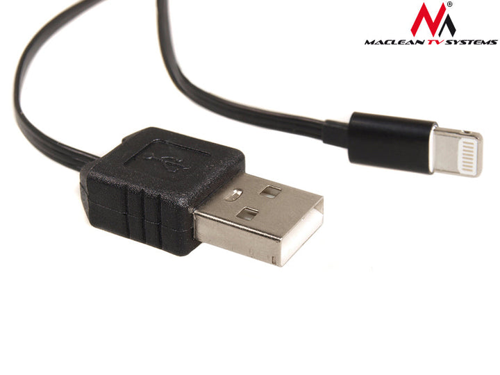 Maclean MCTV-731 черен спирален USB-lightning 8P кабел