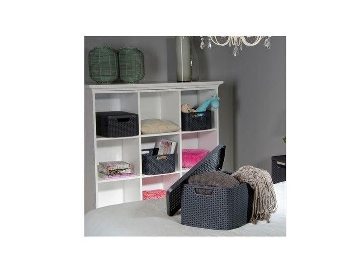 Кошница Curver, универсална, с капак, сива, Rattan Style L