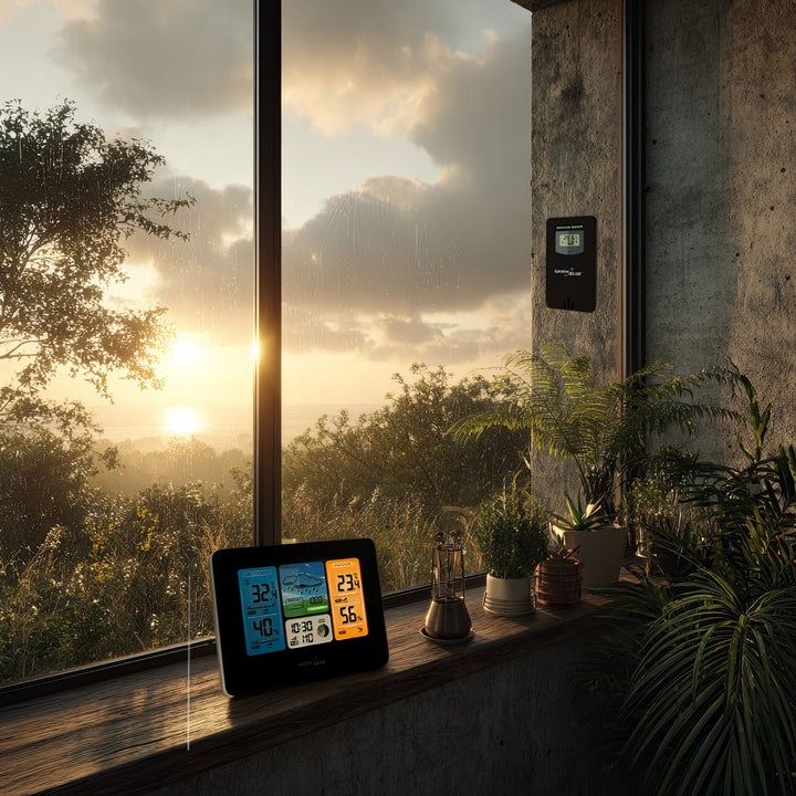 Безжична метеорологична станция GreenBlue, цветна, WiFi, фази на луната, GB522