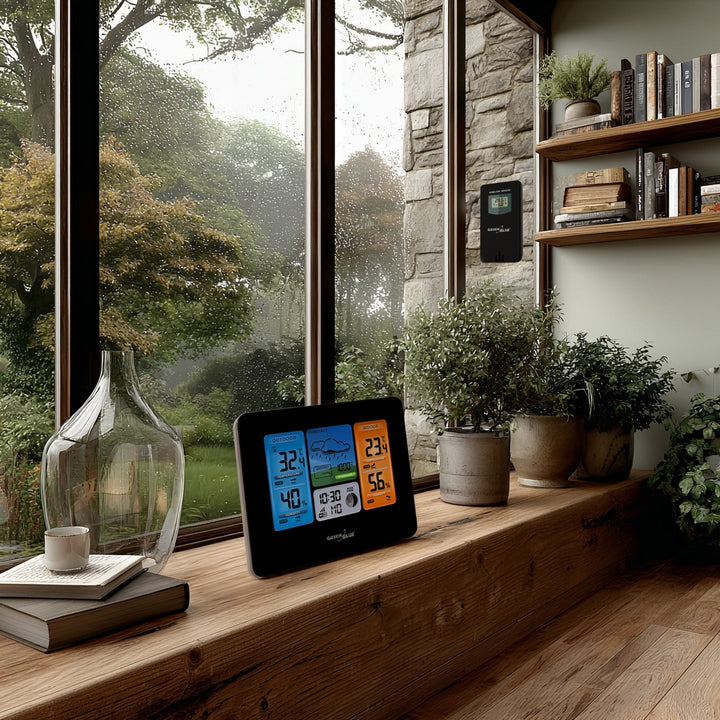 Безжична метеорологична станция GreenBlue, цветна, WiFi, фази на луната, GB522