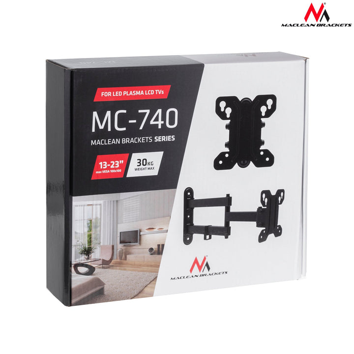 Монтажна стойка за телевизор Maclean, макс. VESA 100x100, 13-32", 30 кг, MC-740