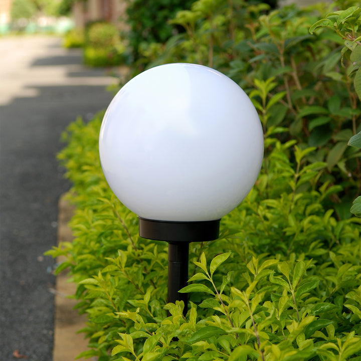 Слънчева градинска лампа GreenBlue, сферична, 20x20x53 см, бял LED, GB123