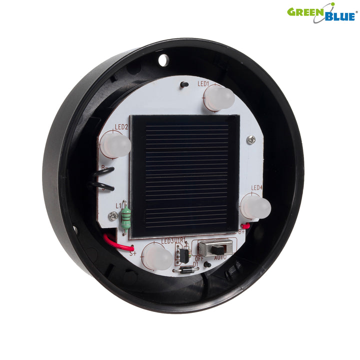 Слънчева градинска лампа GreenBlue, сферична, 20x20x53 см, бял LED, GB123