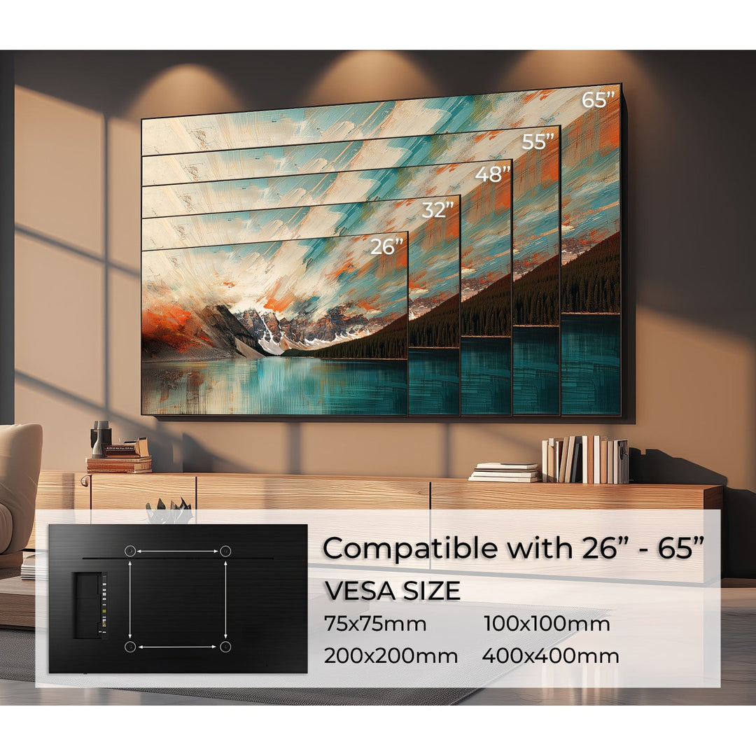 Стойка за телевизор за телевизори 26-65", макс. 45 кг, VESA 400x400, черна