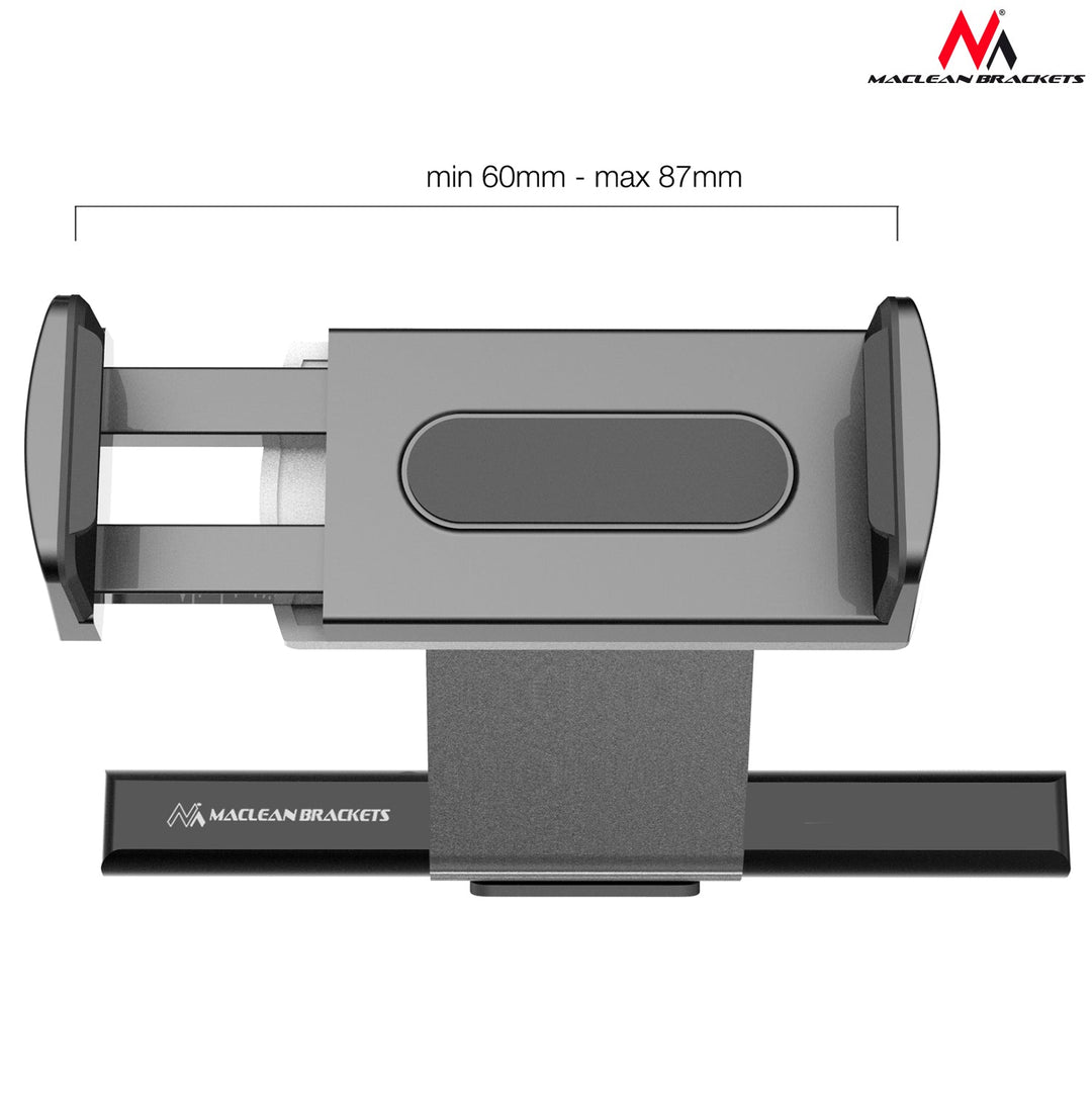 Държач за мобилен телефон за монтаж в CD слота на Maclean, серия Comfort, алуминий + ABS, MC-782