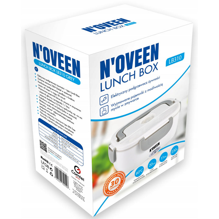 Електрически нагревател за храна за кутия за обяд Noveen LB310, сив