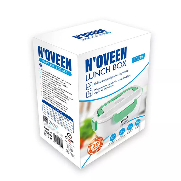 Електрически нагревател за храна за кутия за обяд Noveen LB330 в ментов цвят