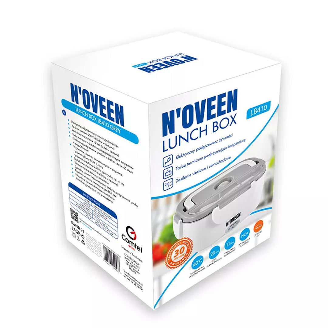 Електрически нагревател за храна за кутия за обяд Noveen LB410, сив