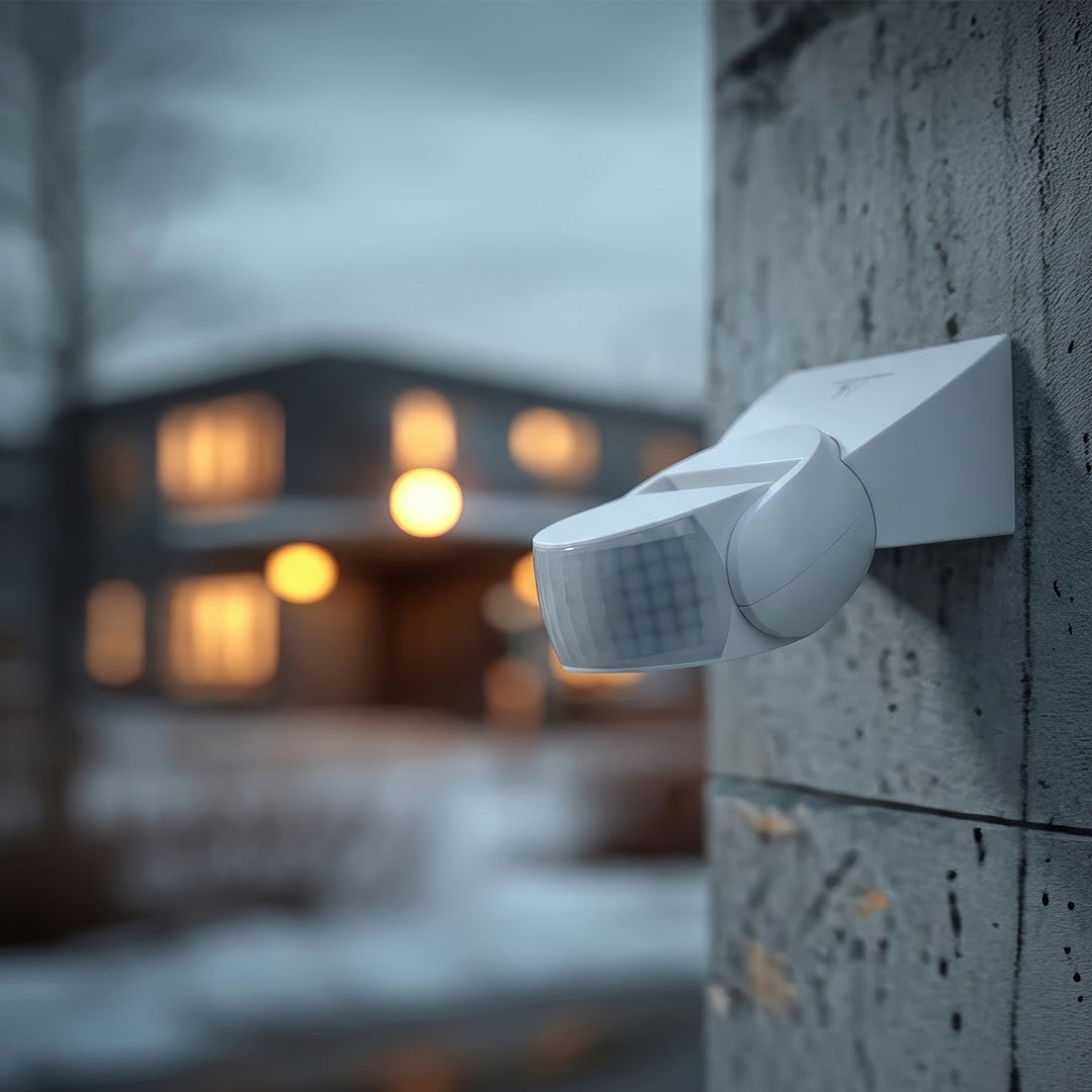 Инфрачервен датчик за движение с дистанционно управление IP65, макс. 800 W (нажежаема лампа), макс. 1200 W (LED) MCE241 Maclean Energy