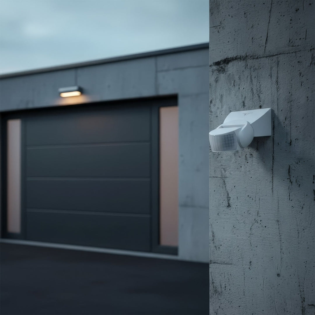 Инфрачервен датчик за движение с дистанционно управление IP65, макс. 800 W (нажежаема лампа), макс. 1200 W (LED) MCE241 Maclean Energy