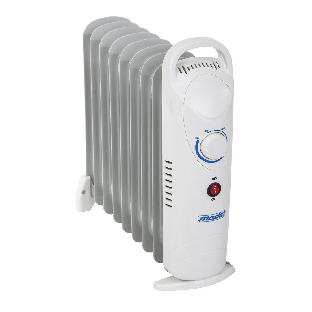 Маслени радиатори Mesko, 9 ребра, 1000 W, регулиране на температурата, сиви, MS 7805