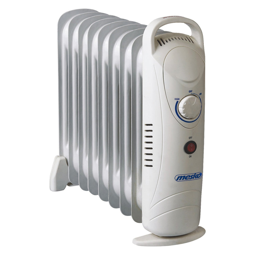 Маслени радиатори Mesko, 9 ребра, 1000 W, регулиране на температурата, сиви, MS 7805