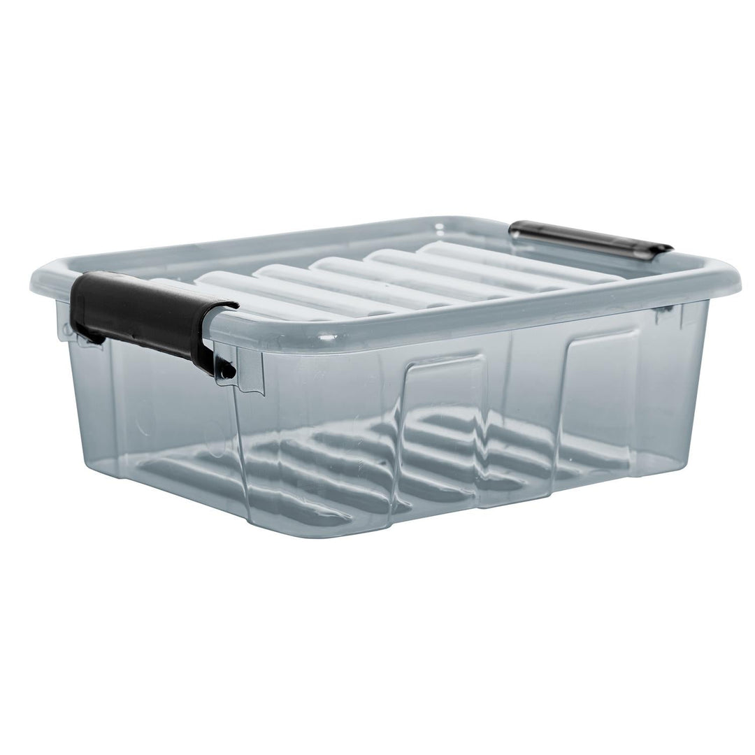 Plast Team Home Box 1,6 л контейнер с капак, прозрачен сив