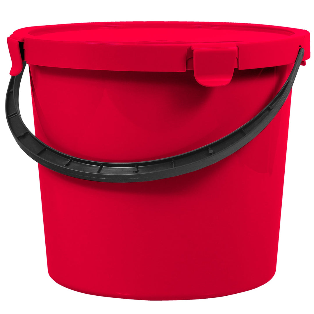 Plast Team Berry 10L червена кофа с капак и дръжка