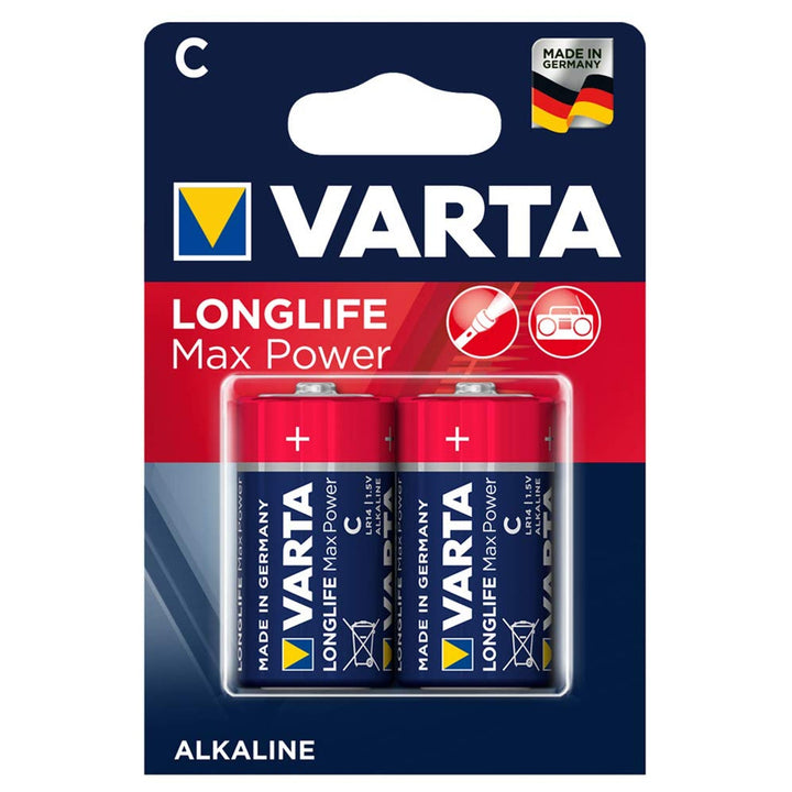 2x Varta Longlife Max Power R14 алкални батерии