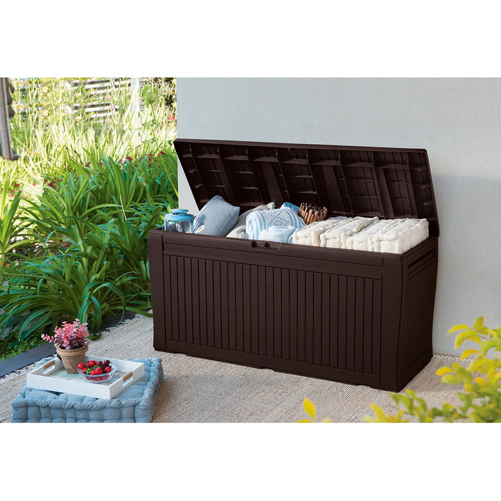 Keter Comfy 270L кафява кутия за съхранение за градина – просторна и издръжлива