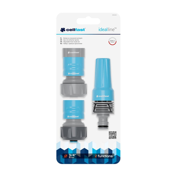 Комплект Cellfast, прав разпръсквач, 3/4" бързи съединители, Ideal
