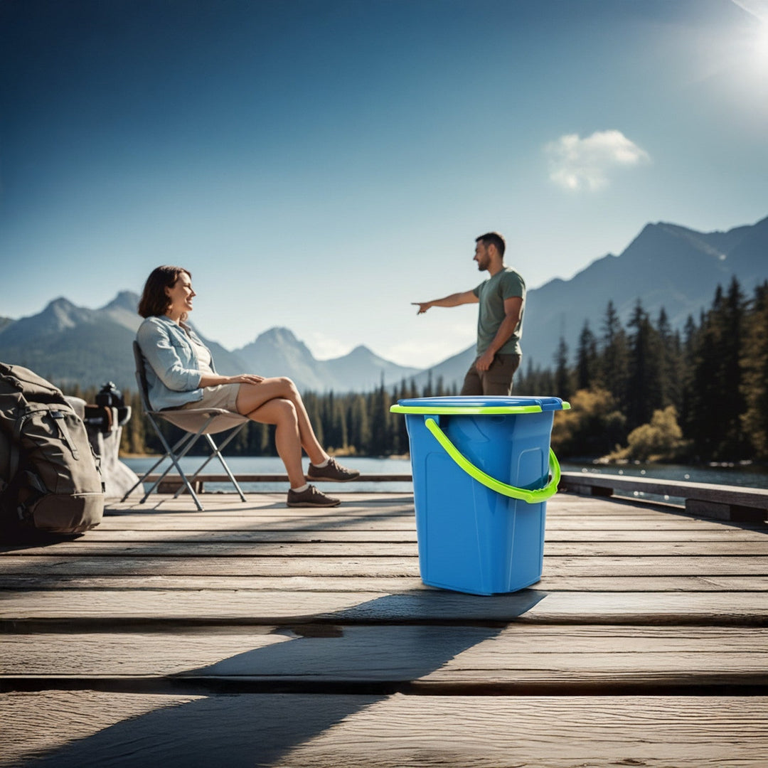 GreenBlue GB320BL преносима тоалетна в морско-лимоненозелено