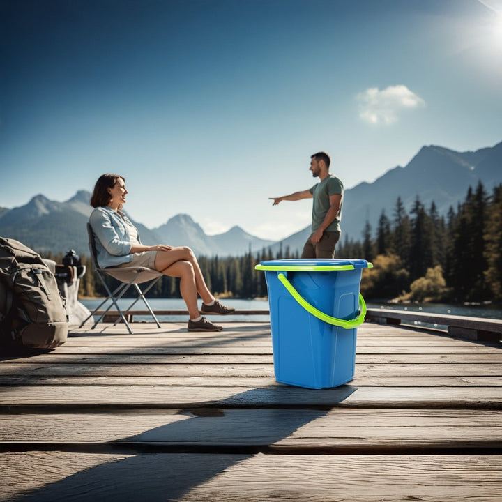 GreenBlue GB320BL преносима тоалетна в морско-лимоненозелено
