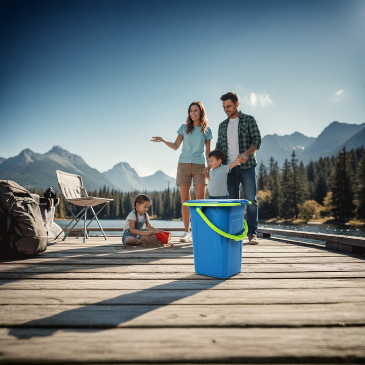 GreenBlue GB320BL преносима тоалетна в морско-лимоненозелено