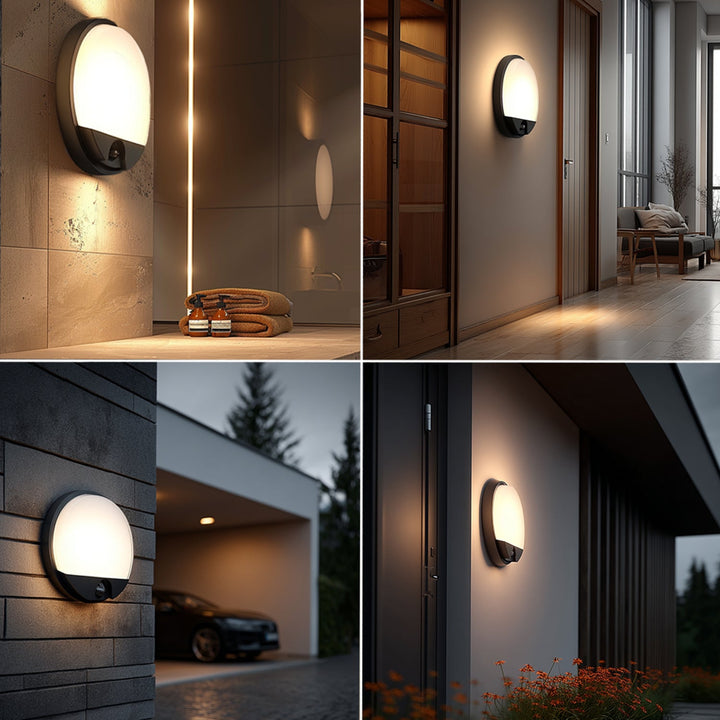 LED лампа с инфрачервен датчик за движение MCE291 GR 1100lm 15W IP54 Maclean Energy, сива