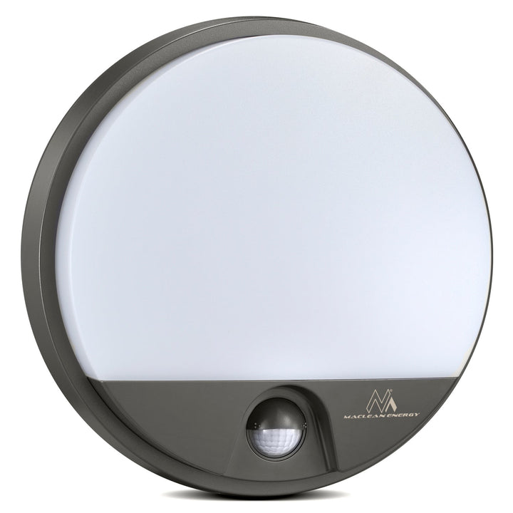 LED лампа с инфрачервен датчик за движение MCE291 GR 1100lm 15W IP54 Maclean Energy, сива