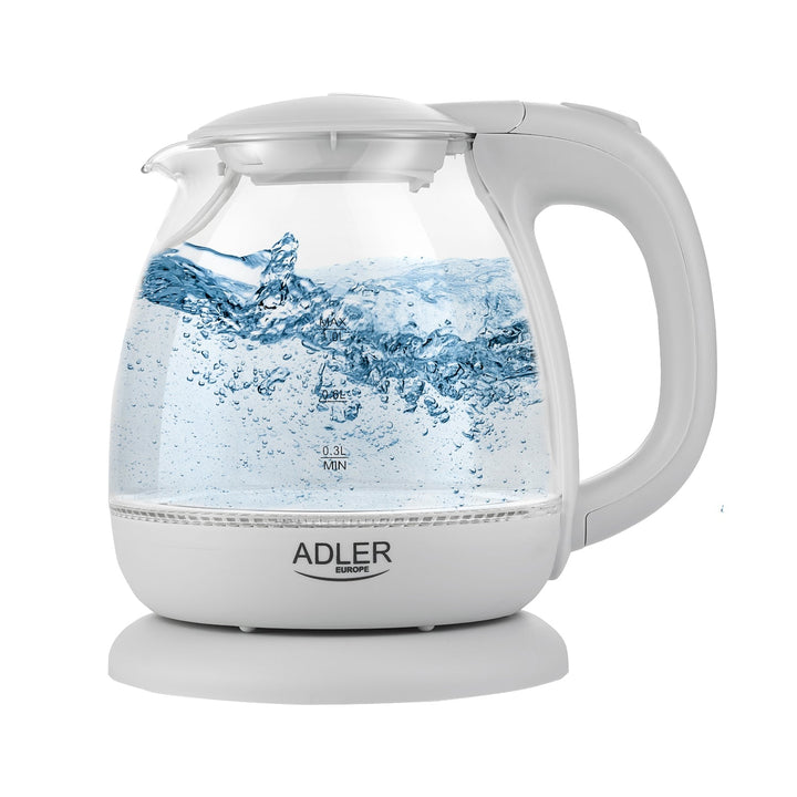 Стъклена кана Adler AD 1283G 1,0 л с LED осветление