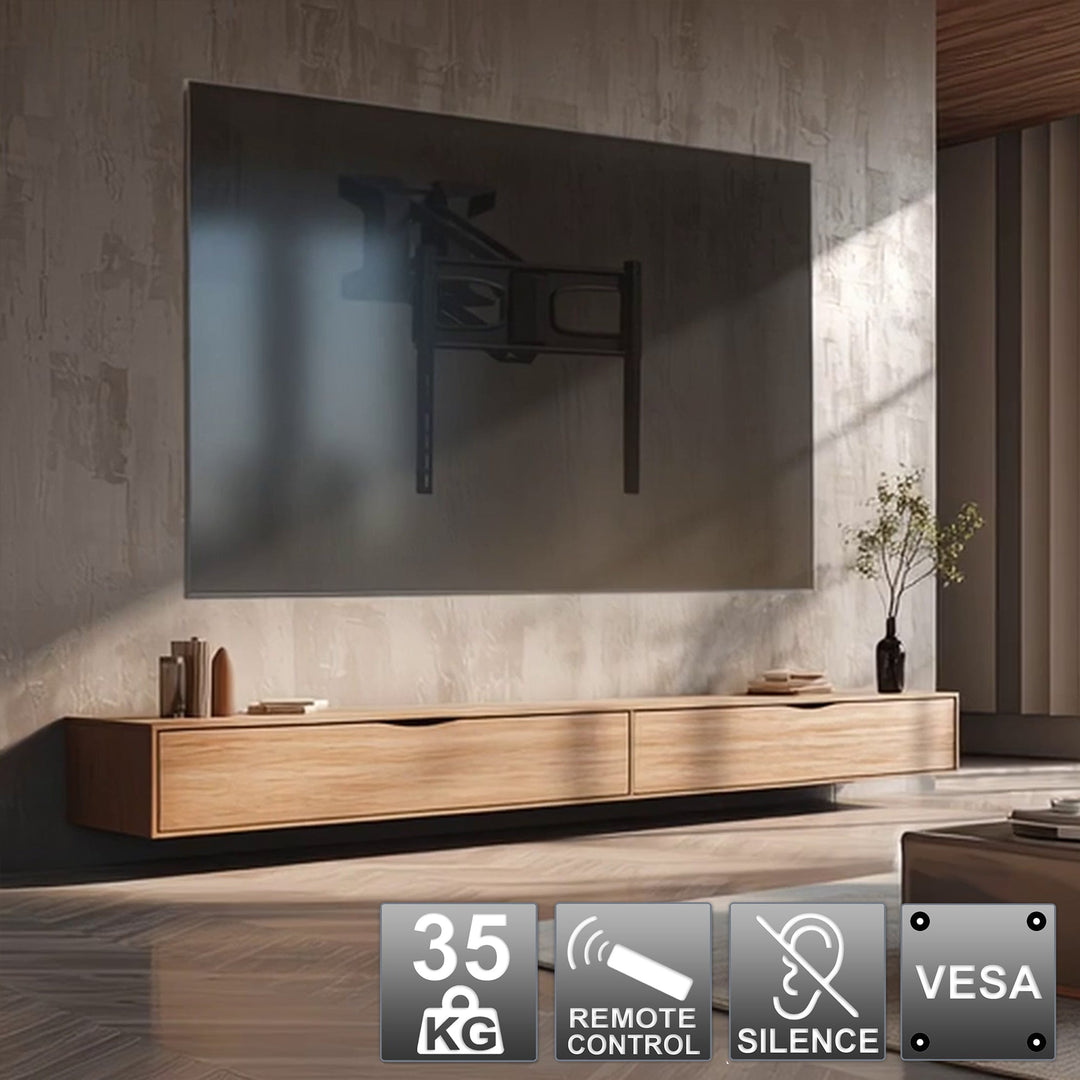 Монтаж Maclean, електрически телевизор над камината, Max VESA 600x400, дистанционно управление, 37"-70", 35 кг, MC-891