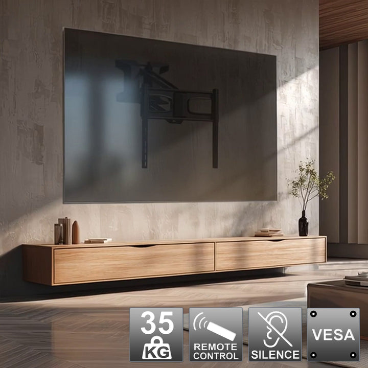 Монтаж Maclean, електрически телевизор над камината, Max VESA 600x400, дистанционно управление, 37"-70", 35 кг, MC-891