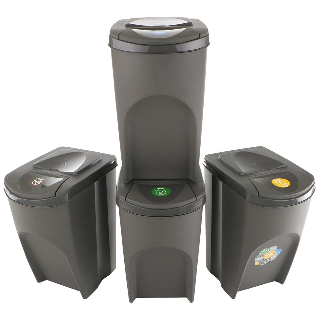 Sortibox 4x35L комплект сиви кошчета за сортиране на отпадъци