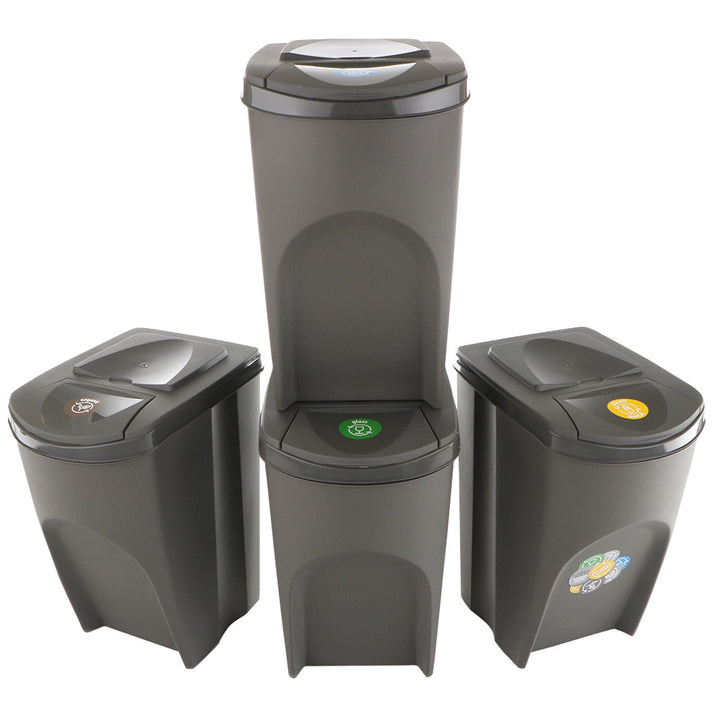 Sortibox 4x35L комплект сиви кошчета за сортиране на отпадъци