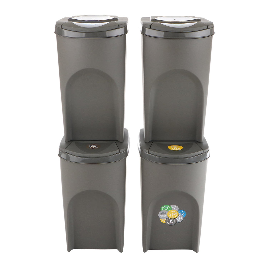Sortibox 4x35L комплект сиви кошчета за сортиране на отпадъци