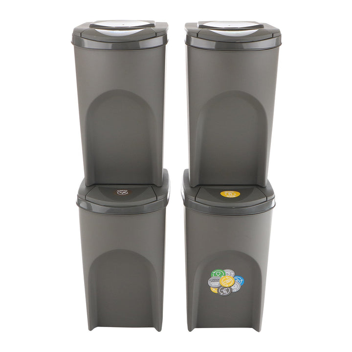 Sortibox 4x35L комплект сиви кошчета за сортиране на отпадъци