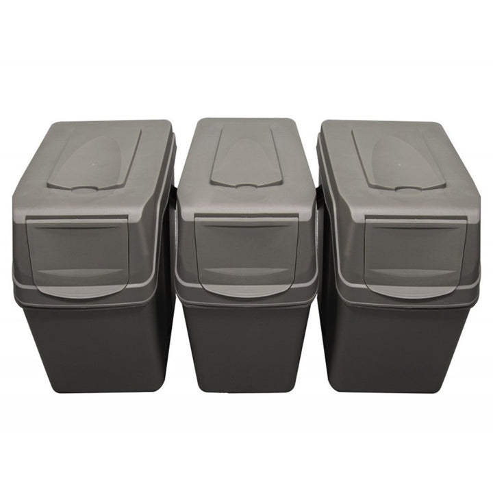 Sortibox 3x25L комплект сиви кошчета за сортиране на отпадъци ISWB25S3