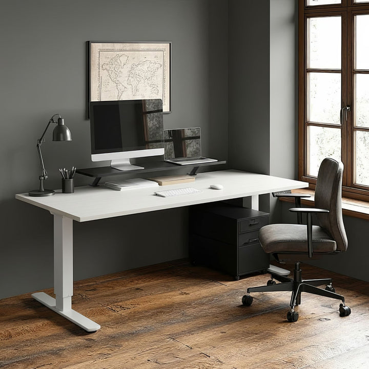 Ergo Office рафт за монитор за маса, с винтово закрепване, 13"–32", макс. 20 кг, ER-409