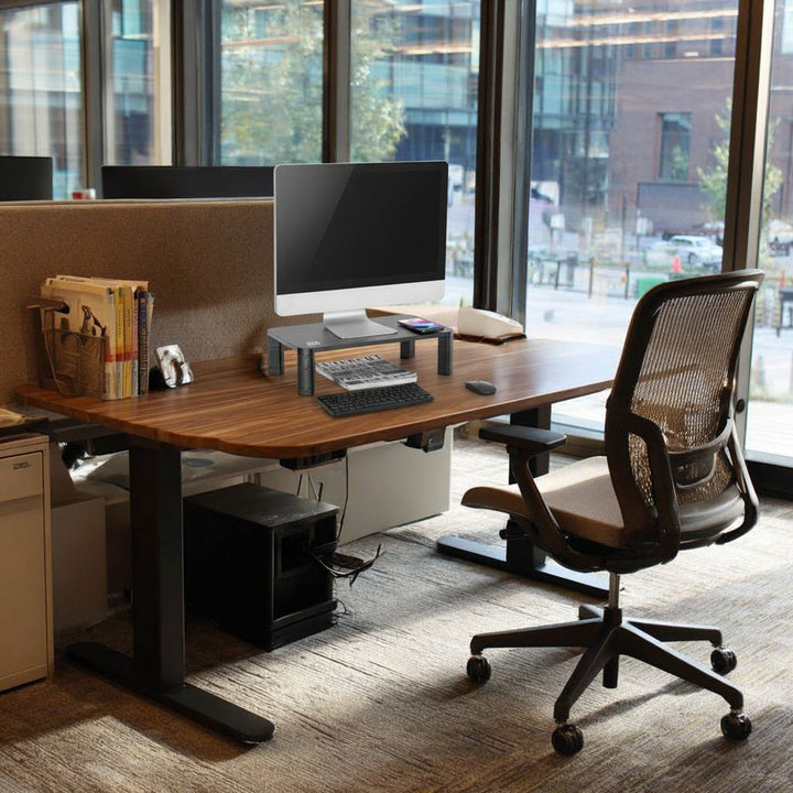 Ergo Office стойка за монитор, регулируема, с безжично зарядно устройство Qi, макс. 20 кг, 17–32", ER-415