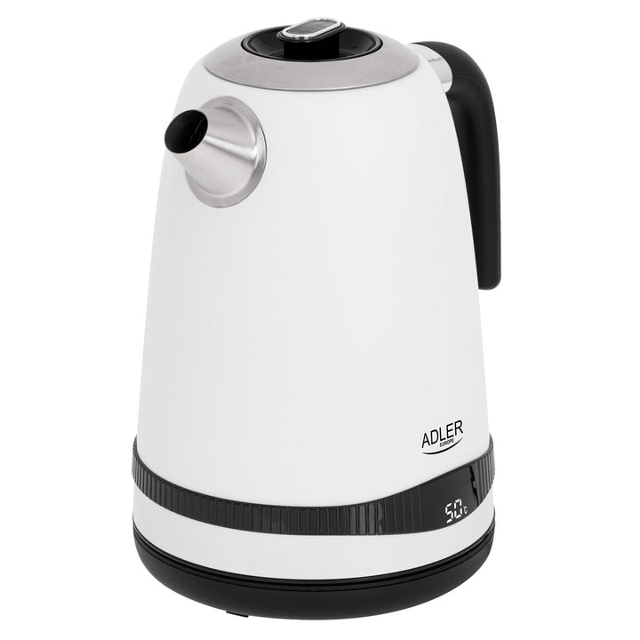 Електрическа кана Adler, безжична, LCD дисплей, 2200 W, 1,7 л, AD 1295w