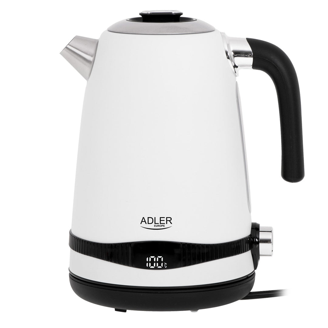 Електрическа кана Adler, безжична, LCD дисплей, 2200 W, 1,7 л, AD 1295w