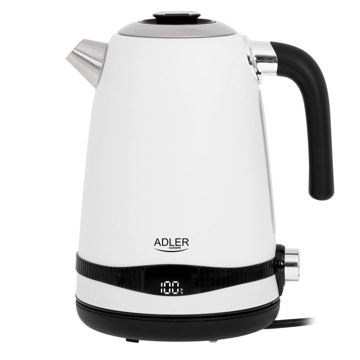 Електрическа кана Adler, безжична, LCD дисплей, 2200 W, 1,7 л, AD 1295w