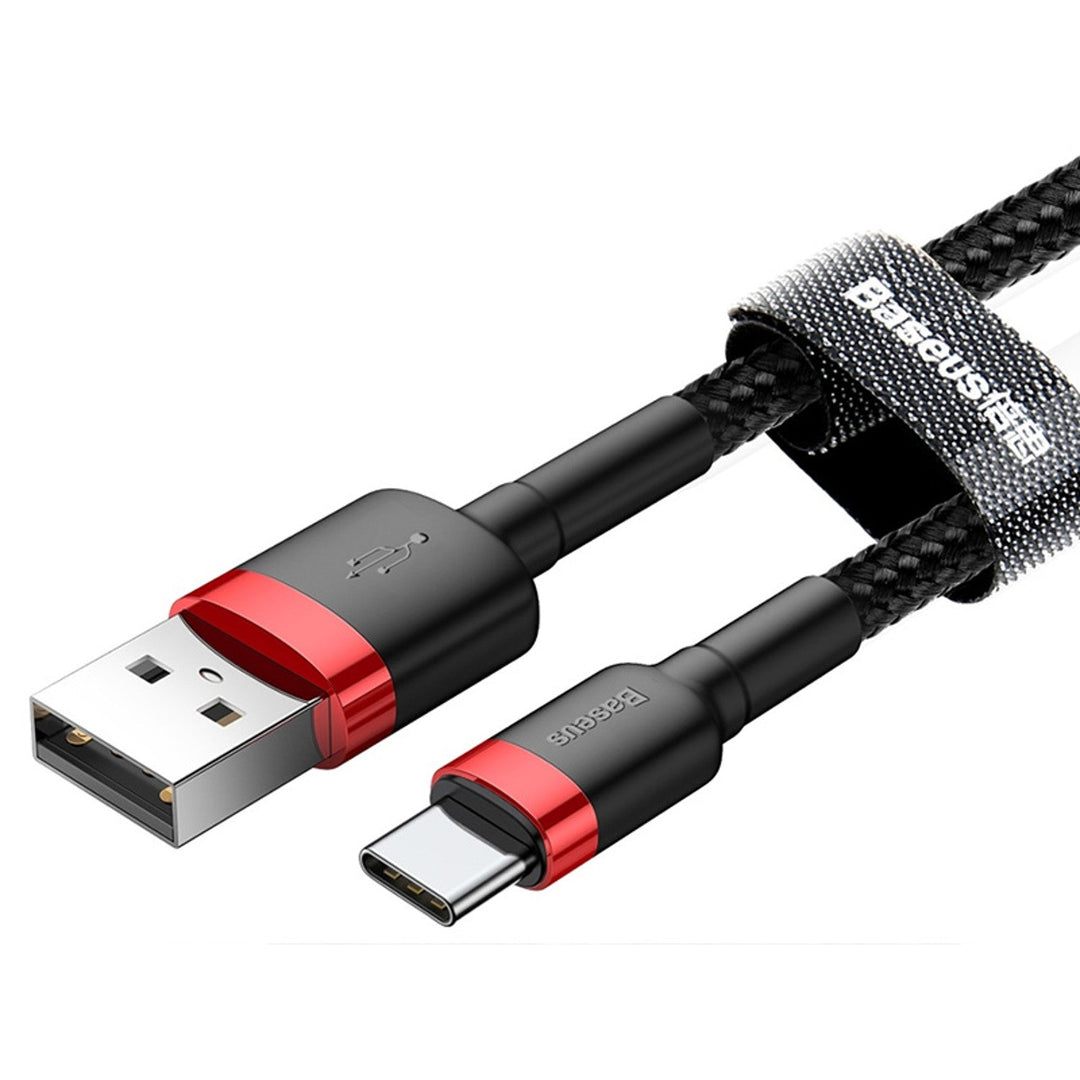 Кабел Baseus, USB Type-C, дължина 50 cm, 3A, черен, BASKBK46595