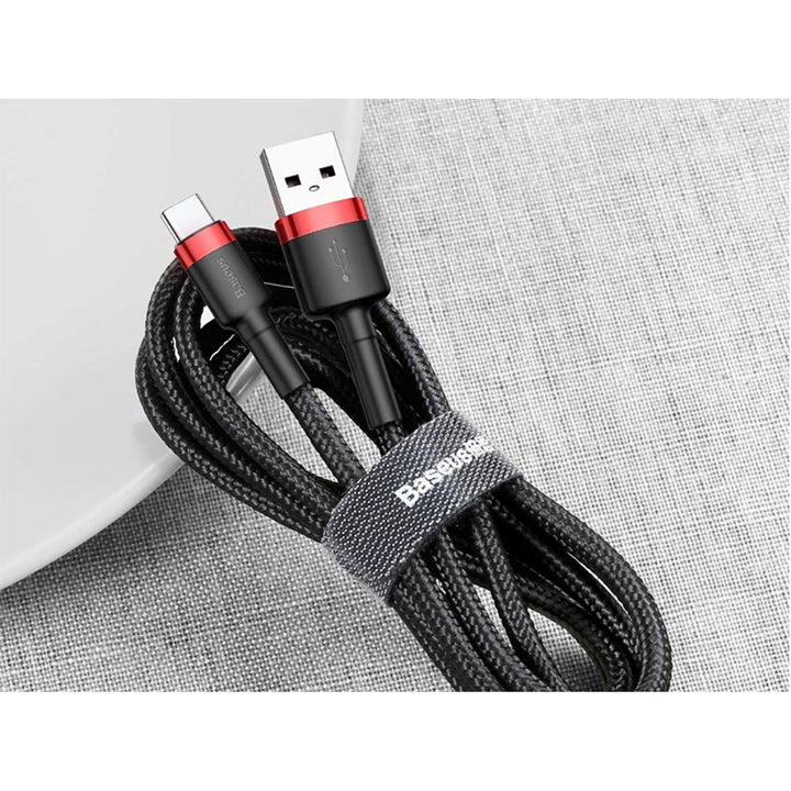 Кабел Baseus, USB Type-C, дължина 50 cm, 3A, черен, BASKBK46595