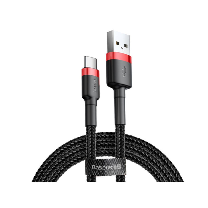 Кабел Baseus, USB Type-C, дължина 50 cm, 3A, черен, BASKBK46595