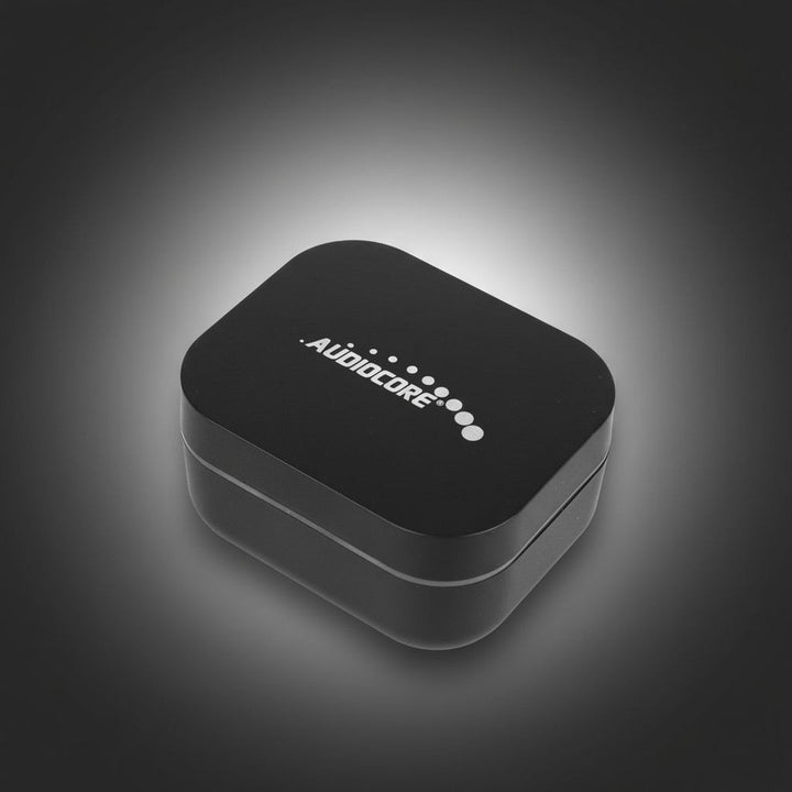 Audiocore TWS BT 5.1 слушалки за уши с 300mAh зарядна база, 30mAh слушалки, черни AC580